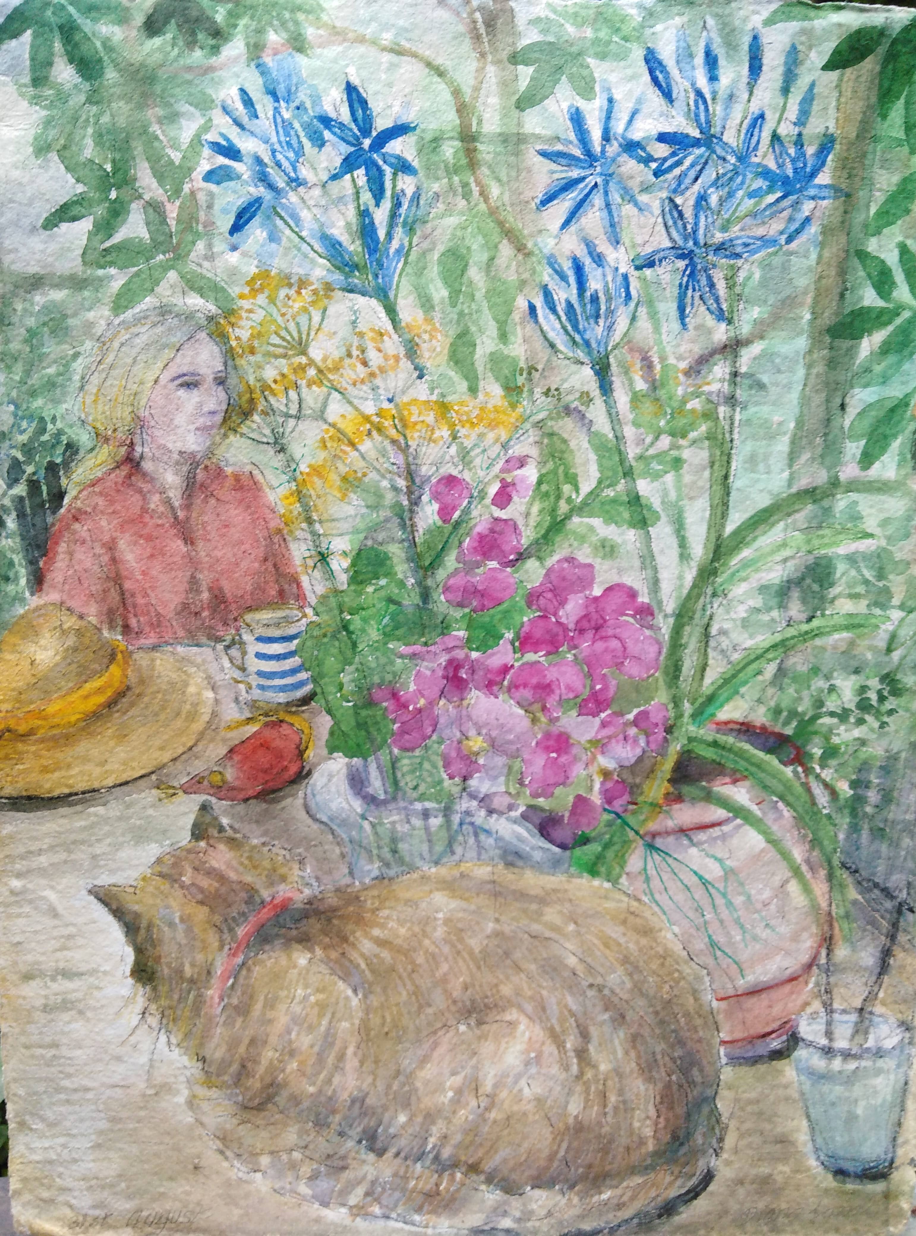 Waiting, Watercolour, 50cm x 70cm, POA