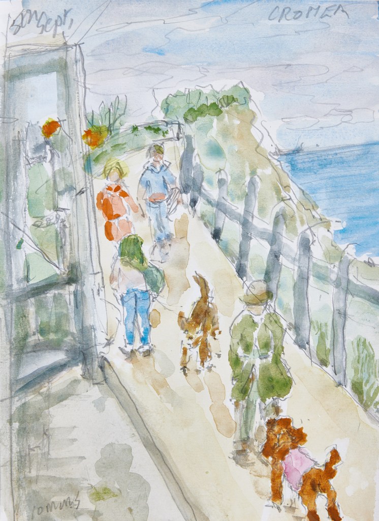 watercolour drawing of Cromer for sale artist Diana Lamb